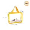 Bolsa de Almacenamiento Transparente de PVC de Colores Transfronteriza, Bolsa de Aseo de Viaje Impermeable con Cremallera para Juguetes y Playa, Bolsa de Almacenamiento Grande