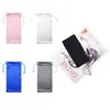 Bolsa de Fibra para Gafas Nueva al por Mayor Bolsa Suave de Color Sólido con Cordón Bolsa de Almacenamiento para Teléfono Móvil Bolsa de Tela para Gafas Se Puede Imprimir Logo