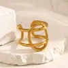 Anillo de Línea Estilo Coreano para Mujer, Simple y Moderno, Estilo Ins Cool, Anillo Versátil para Dedo Índice, Accesorios Personalizados, Joyería para Manos al por Mayor
