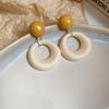 Brincos Geométricos de Acrílico em Forma de Gota de Água Estilo Retrô de Hong Kong para Outono e Inverno Luxo Acessível Brincos de Alta Qualidade Brincos Doces Personalizados