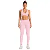 Conjunto de Sutiã Esportivo Transfronteiriço, Top Fitness Beauty Costas Cruzadas, Leggings Justas de Cintura Alta de Secagem Rápida, Conjunto de Duas Peças para Yoga