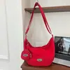 Bolso de Lona Único con Bloques de Color para Mujer, Bolso Informal tipo Dumpling para Hombro, Bolso para Labiales, Bolsa Deportiva para Gimnasio, Bolso de Hombro, Bolso Cruzado