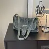 Bolso de Mezclilla para Mujer de Gran Capacidad para Viajes Casuales 2026 Nuevo Bolso Versátil de Hombro, Axila, Cruzado, Tote