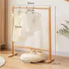 Perchero para Ropa de Niños Madera de Haya de Pie Perchero para Abrigos de Dormitorio Almacenamiento Vertical de Ropa para el Hogar Perchero Simple para Secar Ropa