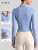 Primavera Otoño Europa América Transfronteriza Chaqueta Deportiva Manga Larga Running Ajustada Alta Elasticidad Fitness Yoga Ropa Top Fitness Chaqueta Mujer
