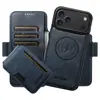 Funda para teléfono abatible Iphone18Promax adecuada con ranura para tarjetas, succión magnética, soporte de carga inalámbrica tres en uno, funda de cuero