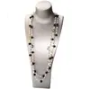 Collar de doble uso de lujo ligero estilo francés para mujer, cadena larga versátil de alta gama para suéter, accesorio para el cuello de diseño de nicho