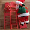 Contas de escalada elétricas Papai Noel escada de escalada simples escada de escalada dupla carrinho de veado com paraquedas escalada de chaminé corda de escalada brinquedos de Natal