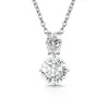 Pendente de Diamante de Alto Carbono Corte Fogos de Artifício Mais Vendido no Tiktok Moda Transfronteiriça Europeia e Americana Colar Simples de Pedra Preciosa Dropshipping para Transmissão ao Vivo