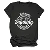 ¡Advertencia! Camiseta Informal de Manga Corta con Cuello Redondo para Mujer, Comercio Exterior Transfronterizo de Ebay Europeo y Americano, Amazon