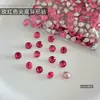 Cristal de vidrio de color rojo rosa con fondo puntiagudo, adornos para taladro de uñas, decoración para uñas de celebridad de internet, súper brillante, uñas de boda, sensación de alta gama, uñas postizas, taladros para uñas
