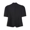 Ropa de Mujer Transfronteriza 2026 Nueva Moda Europea y Americana Estilo Francés Versátil Sencilla Chaqueta de Manga Abullonada para Mujer D17275 Delgada