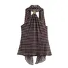 Comércio Exterior Transfronteiriço Roupas Femininas Novo Estilo da Moda Americana Top de Alcinha com Laço Bolinhas 1165174