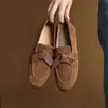 ¡Enormemente cómodo! 2025 Nuevos Zapatos de Cuero Estilo Británico Vintage Punta Cuadrada Zapatos Forrados de Lana Mocasines Planos de Piel de Oveja para Mujer