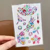 Maquiagem de palco para menina, adesivos de strass de borboleta, decoração facial para fotos infantis, adesivos de strass de borboleta aurora autoadesivos
