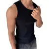 Colete Branco Estilo Americano Masculino Verão 2025 Esportivo Fitness Com Strech Slim Sem Mangas Camiseta Top Listrado Vertical