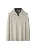 Yingao Suéter Tejido Retorcido Estilo Old Money para Hombre Falso Dos Piezas Nuevo Cuello Volteado Manga Larga Otoño Invierno Casual Grueso para Hombre