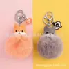 Producción de Bolas de Pelo de Conejo Rex Personalizadas 5-10cm Gorros con Bola de Pelo de Conejo Colgante de Joyería de Bola de Pelo Artificial Bola de Pelo de Conejo Rex Artificial