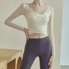 Conjunto de Roupa de Yoga para Mulheres, Novo Top Esportivo, Blusa de Malha Manga Longa para Treino de Pilates, Conjunto de Duas Peças Top Fitness