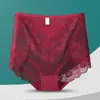 Controle de Barriga Levanta Bumbum Tamanho Grande 90-300 Jin Nova Renda Sexy Antibacteriana Vazada Cintura Alta Sem Costura Roupa Íntima Feminina
