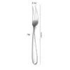 Garfo de Fruta de Aço Inoxidável 304, Garfo de Sobremesa, Garfo de Fruta de Dois Dentes, Espeto de Fruta, Garfo de Bolo, Garfo de Bolo Lunar, Logotipo Personalizável