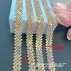 Cadena de diamantes de imitación de cristal denso de cinco filas oblicuas de Yiwang, ideal para hacer tú mismo, para ropa de novia, zapatos y bolsos, accesorios para carcasas de teléfonos móviles, materiales decorativos