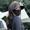 Máscara de Proteção Solar para Mulheres 2026 Novo Verão Chapéu de Sol de Rosto Inteiro Proteção UV Integrada Máscara Facial de Seda Gelada com Alça nas Orelhas
