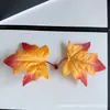 Folhas Simuladas com Cores Ricas, Novas Folhas de Bordo para Fotografia, Adereços de Decoração para Casamentos ao Ar Livre, Artesanato Atacado de Folhas Artificiais