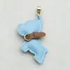 Chaveiro de Filhote de Couro Genuíno Feito à Mão Cordão Anti-Perda Pingente Chaveiro de Carro Bulldog Francês Chaveiro de Corda Trançada