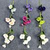 Platycodon de cuatro cabezas simulado Flor falsa Flor artificial Flor terminada Flor de boda Fila de piso Flor de paisajismo Arreglo floral de alta gama Adornos de ramo