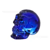 Artesanías de Calavera Tallada en Cristal de Colores Adornos Decoración de Halloween Nido de Fantasma Disfraz Intercepción Exportación Amazon