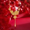 Areia de ouro flor borla cadeia loja de ouro com decoração de casamento jóias rosa borla colar