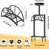 Soporte de Manguera de Jardín Metálico de Alta Resistencia Gancho Desmontable de Hierro Forjado para Manguera de Agua Estante Específico para Césped para Almacenamiento de Mangueras