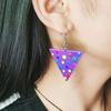 Pendientes geométricos de cinta vintage con estampado de leopardo pendientes simples redondos Triángulo Cuadrado pendientes con estampado de cebra pendientes mujer