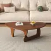 Mesa de café moderna de madera maciza para salas de estar pequeñas, estilo Ins moderno, mesa creativa simple para mirador