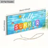 1 Pieza "Saludos de Verano Helado Señal de Madera Diseño de Paleta Señal Decorativa para Decoración del Hogar en Interiores y Exteriores