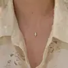 Zhuo Zhi Fan Joyería Estilo Emperatriz Plata S925 Hilo de Pescar Invisible Collar Estilo Verano Versátil Cadena Clásica para Clavícula