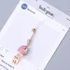 Chaveiro de miçangas produto acabado, pingente de pulseira de celular gato da sorte Daruma de cerâmica, cordão colorido, durável e resistente, decoração de presente