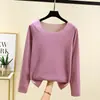 Nueva camiseta de manga larga de forro polar de doble cara para otoño e invierno para mujer, con capa interior térmica, jersey cálido de cuello redondo como prenda base, top térmico