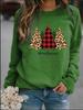 Sudadera holgada informal de cuello redondo con estampado transfronterizo de manga larga para mujer europea y americana de Navidad 2020
