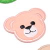 Parche de tela con forma de cabeza de oso, parche para chaqueta de plumas, bonito parche de planchado para bolsa de reparación de pantalones de dibujos animados para niños.