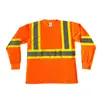 Venta al por mayor del fabricante Ropa Reflectante de Alto Brillo de Cuello Redondo y Manga Larga Ropa de Trabajo para Sitio de Construcción de Tráfico Ropa de Seguridad para Trabajo Nocturno
