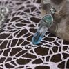 Pilar Hexagonal de Vidro Colorido Atravessando Fronteiras Mais Vendido Pingente de Liga Diamante Bala Colar Fabricantes Atacado
