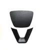 Adecuado para Tesla Model 3/Y Versión Actualizada Calcomanía Decorativa Protectora para Volante, Accesorios de Interior, Piezas de Modificación, Patrón de Fibra de Carbono