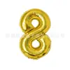 Balão de Filme de Alumínio Digital Novo de 18 polegadas Transfronteiriço EUA 0-9 Dourado e Prata Ouro Rosa Suprimentos de Decoração para Festa de Aniversário