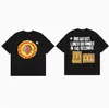Hip-Hop Americano High Street Holgadas Estampadas con Letras Camisetas de Pareja para Hombre y Mujer Tendencia de Moda de Verano Cuello Redondo Mangas Cortas
