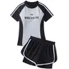 Traje de Baño de Dos Piezas para Mujer 2025 Nuevo Estilo, Cubre el Cuerpo, Adelgazante, Tallas Grandes, Conjunto Suelto de Dos Piezas, Traje de Baño para Deportes de Playa