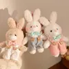 Boneca de Desenho Urso de Pelúcia Pingente Pequeno Coelho Morra Boneca Chaveiro Bolsa de Brinquedo Pingente