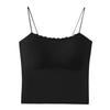 Sling Chaleco Pequeño para Mujer Espalda Hermosa Seda de Hielo Sujetador Interno con Almohadilla en el Pecho Verano Fino Top Tubo Ropa Interior Exterior