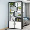 Mueble de Oficina con Panel Divisor de Hierro Gabinete de Almacenamiento para Sala de Estar Vitrina Gabinete de Entrada Mueble para el Hogar